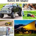 2 Packs Power Wheel apter for Dewalt 20V Battery apter Power Wheel Battery Converter Kit with Fuses & Wire Terminals, 12AWG Wire, Power Connector for DIY Rc Car Toys, Robotics and Rc Truck