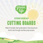 GreenLife Cutting Board Set 8x12" & 10x14", Extra Durable, Meal Prep, Non-Slip, Grip Handles, Crack Resistant, Dishwasher Safe, Reversible, Versatile Kitchen Essentials, Red