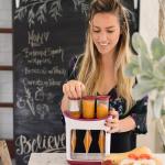 Infantino Squeeze Station, Baby Food Maker & Pouch Filler, Fill 3 Reusable Pouches at Once, Easy to Use, Dishwasher Safe, Homeme Baby Food Prep Essential, Purple