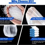 Small Trash Bags 4 Gallon, 360 Count -1.2 Mil Drawstring Mini Garbage Bags, White Plastic Trash Can Liners for Bathroom Accessories, 15 Liter, Bedroom, Dorm Room Essentials, Office