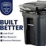 Plasticplace 32 Gallon Trash Bags Garbage Can Liners for Toter, Heavy Duty Contractor Black Garbage Bags, Leak-Proof, Tear-Resistant Can Liners, 44” x 54”, 50 Count Trashbags Yard Waste 1.5 Mil