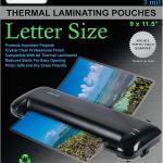 Apache Laminating Pouches 3 mil, for 8.5 x 11 inch Letter Size Paper, 9 x 11.5 inch Sheets, 25 Pack, Office and School Supplies, Thermal Laminator, Super Clear Sheets, 25-Pack, 3mil, Letter Sized