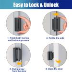 Door Reinforcement Lock Withstands 800lbs of Force - Black Extra Proof Door Lock for Kids Safety with 8 Screws Prevents Unauthorized Entry,d a Door Security Lock for Home Safety & Privacy