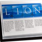Lion Flip-N-Tell Display Book-N-Easel, Letter, 20 Double Sided Pocket, Horizontal, 1 Easel Display Book (39008-H)