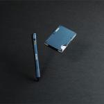 The Ridge Bolt Action Ballpoint Pen | Metal Retractable Compact Writing Instrument | Textured Grip & Internal Pressurized Refill | Aluminum Navy