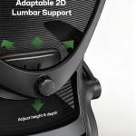 Marsail Ergonomic Office Chair with justable Lumbar Support, 3-Way PU Armrests & Breathable Mesh for Home Office and Gaming