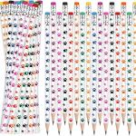 100 Pcs Paw Print Pencils Paw Kids Patrol Pencils Wooden Writing Novelty with Erasers Doggy Party Favors Prizes School Supplies for Kids, 8 Colors
