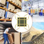 QWORK Heavy-Duty Canvas Cargo Lifting P Net - 3.28ft x 3.28ft Reinforced Handle Lifting Net for Construction, Logistics, and Transport, 2645lbs Lo Capacity, Non-Slip Material