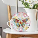 DIY Diamond Painting Lamp with LED Lights Full Drill Crystal Drawing Kit Bedside Night Light Arts Crafts for Home Decoration or Christmas Gifts 6.0x6.0inch (Butterfly-B)