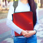 Five Star Zipper Binder, 2 Inch 3-Ring Binder with Round Rings, 5-Tab Expanding File, 380 Sheet Capacity, Fire Red (72538)