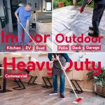 Collapsible Mop and Bucket Set with Wringer, Heavy Duty Scrub Brush, Foldable Mop and Broom for Home, Indoor or Outdoor Cleaning, Patio, Deck, RV, Concrete, and Floor Care by Bettaclean