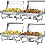 Chafing Dishes for Buffet Set – Chafers for Catering & Buffet Warmers with Lids | Serving Food Warmer & Chafers Servers Sets