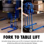 Goodyear Material Lift Winch Stacker, Pallet Truck Dolly, 330 Lbs 40" Max Lift w/ 8" Wheels, Swivel Casters [Patent Pending]