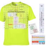 Heat Press Safe Tshirt Pressing Guide for Vinyl Alignment & Accurate Placement on Neck & Chest. All-in-one t Shirt Ruler Guide for Heat Press Vinyl Graphics or an Embroidery Placement Guide