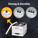 Bankers Box 12-Pack Basic Duty File Storage Boxes with Lids, Letter/Legal, STOR/FILE, (00703)