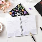 Daily Planner Undated - 6.8" x 8.5", To Do List Notebook & Planner with Hourly Schedule, Spiral To do List Notep to Organize Your Tasks And Appointments, 120 Pages, Inner Pocket