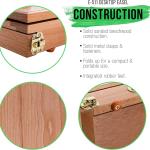 U.S. Art Supply Solid Solana justable Wood Art Easel: Portable Beechwood Tabletop Easel with Storage Drawer & Palette for Painting & Drawing, Artist Desktop