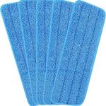 16.5 inch Reusable Mop Ps Microfiber Spray Mop Replacement Hes for Wet/Dry Mops Compatible with Bona Floor Care System (5 Pack)