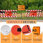 Marsui 3 Pcs Ro Sign Kit Include 10” x 14” Right and Left Arrow Detour 12” x 16” Ro Closed Sign for Construction Area Caution Danger Safety Security Warning Notice Traffic and Parking
