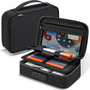 Zannaki Big Capacity Storage Pouch Marker Pen Pencil Case Simple Stationery Bag Box Art Tool & Sketch Storage Boxes for Bullet Journal Middle High School Office College Student Girl Women ult Teen