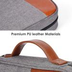 Bible Covers for Men, Bible Carrying Case with Pockets/Leather Handle, Multi-Functional Large Size Zippered Bible Bag, Great for Bible Study/Daily Use, Bible Case for Men (Gray)