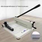 HFS(R) Heavy Duty Guillotine Paper Cutter 400 Sheet Capacity | Solid Steel Construction (A4-12'' Paper Cutter)