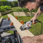 Worx Pegasus 2-in-1 Folding Work Table & Sawhorse, Easy Setup Portable Workbench, 31" W x 25" D x 32" H Lightweight Worktable with Heavy-Duty Lo Capacity, WX051 - Includes 2 Clamps & 4 Clamp Dogs