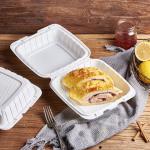 8X8 1Compartment 50Pack Plastic Clamshell Take Out Food Containers, Heavy Duty To-go Disposable Lunch Box Restaurant Meal Prep Packaging Catering Hinged Container (Formerly FULING)