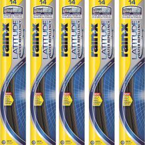 Rain-X 5079272-2-5PK Latitude 2-IN-1 Water Repellency Wiper Ble, 14" (Pack of 5)