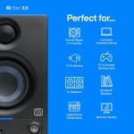 PreSonus Eris 3.5 Studio Monitors, Pair — Powered, Active Monitor Speakers for Near Field Music Production, Desktop Computer, Hi-Fi Audio