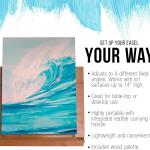 U.S. Art Supply Solid Solana justable Wood Art Easel: Portable Beechwood Tabletop Easel with Storage Drawer & Palette for Painting & Drawing, Artist Desktop