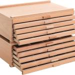 U.S. Art Supply 10-Drawer Artist Tool Supply Box with 5 Compartments per Drawer - Hardwood Art Box for Artist Supplies, Brushes, Pencils, Erasers, Tool Storage Organizer Case