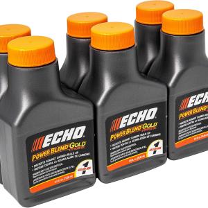 Echo 6450001G Power Blend Gold Oil Mix 50:1 for 2 stroke2cycle Outdoor Power Equipment, High Performance Semi Synthetic, Low Smoke Emission 2.6 fl oz (6 Pack), 6450001G 2.6 fl oz