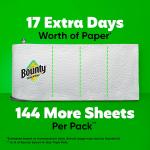 Bounty Quick-Size Paper Towels, White, 8 Family Triple Rolls = 27 Regular Rolls