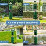 Flybold Dog Waste Station - Outdoor Dog Poop Trash Can with Poop Bag Dispenser - 400 Roll Bags, 100 Pull Bags, 50 Can Liners - Pet Waste Bag Disposal System for Parks and Public Spaces - 13x26 Inches