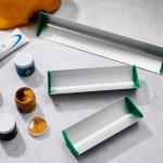 Zonon 3 Pcs Dual Edge Aluminum Emulsion Scoop Coater for Silk Screen Printing Coating Tool 8'' 10'' 16'', Screen Printing Supplies, 3 Sizes