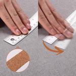 24 Inch Metal Ruler, Stainless Steel Straight Edge Ruler with Cork Backing, Non-Slip Imperial & Metric Measuring Tool for School, Office, Woodworking, Drafting