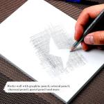 KALOUR Detail Eraser Pencil - 6pc Eraser Pencils with Brush and 2pc Sharpener,Erasing Small Details or d Highlights for Sketching, Charcoal Drawings. Fine Detail Eraser for Beginners & Artists