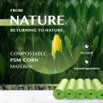 Compostable Trash Bags - FORID 8 Gallon Garbage Bags 150 Count Trash Can Liners 30 Liter Unscented Medium Wastebasket Bags for Kitchen Bathroom Home Office Garbage Can (5Rolls/Green) - Durable & Thick