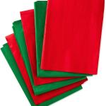 Hallmark Red and Green Bulk Tissue Paper for Gift Wrapping (100 Sheets) for Gift Bags, Christmas Presents, Holiday Crafts and More