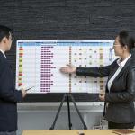 PMXBOARD Portfolio Project Management Board Set – Magnetic Whiteboard with Easel, 44” x 23”, 660 Magnets & Accessories – Track Up to 20 Projects, Budget, Risk & Timeline–Visual Project Planner&Tracker