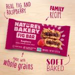 Nature’s Bakery Whole Wheat Fig Bars, Raspberry, Real Fruit, Vegan, Non-GMO, Snack bar, 1 box with 12 twin packs (12 twin packs)