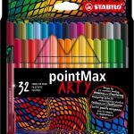 STABILO Fineliner pointMax ARTY - Pack of 32 - Assorted Colors