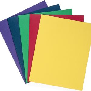 Blue Summit Supplies 100 Pack Paper 2 Pocket Folders Bulk, Two Pocket Folders Bulk, Our Folder with Pockets are Designed for Office and Classroom Use Folder with Pockets, Assorted 5 Colors