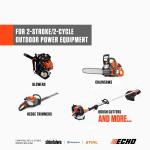 Echo 6450001G Power Blend Gold Oil Mix 50:1 for 2 stroke2cycle Outdoor Power Equipment, High Performance Semi Synthetic, Low Smoke Emission 2.6 fl oz (6 Pack), 6450001G 2.6 fl oz