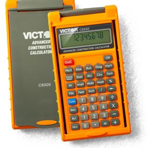 Victor C6000 vanced Construction Calculator with Protective Case Displays in Fractional or Dimensional Forms Perfect for Carpenters, Renovators,Builders, Contractors, Estimators