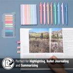 Mr. Pen Aesthetic Bible Highlighter and Pen Set, 16 Pack, 200 Sheets Transparent Sticky Tabs, No Bleed, Chisel Tip