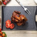 Home & Kitchen Essentials Cutting Boards, Extra Large (17.75" x 11.75") and Medium (11.75" x 7.75"), Reversible, Marble Granite Gray, BPA Free, Dishwasher Safe, Easy-Grip Handle and Non-Porous