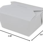 Southern Champion Tray 0771 #1 ChampPak Retro Take-Out Container, White Paperboard with Poly Coated Inside, 4-3/8" L x 3-1/2" W x 2-1/2" H (Pack of 450)