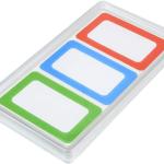 FungLam 4 Colors Plain Name Tag Stickers 200 Labels for Office, School, Teachers, Meeting and Mailing